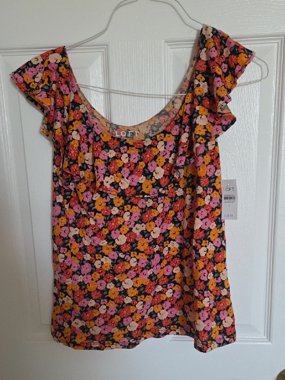 Office Floral Ruffle-Sleeve Camisole Business Casual Cottagecore